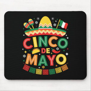 Tapis De Souris Drôle Cinco De Mayo Mexicaine Sombrero Casquette H