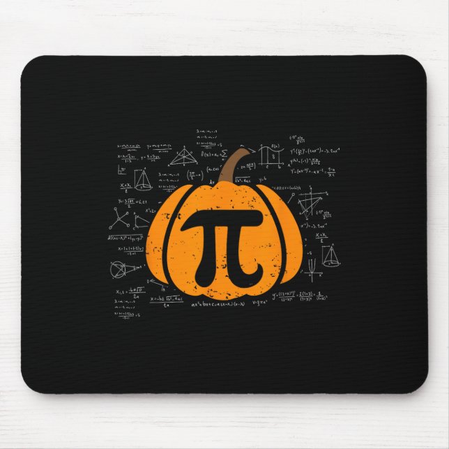 Tapis De Souris Drôle Citrouille Pie Math Enseignant Halloween Tha (Devant)