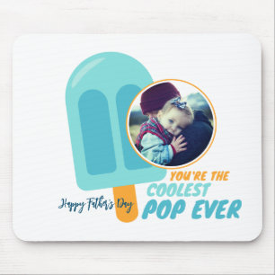 Tapis De Souris Drôle Coolest Pop Papa Pun Fête des pères Cute Pho