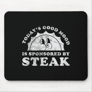 Tapis De Souris Drôle Cute Retro Steak Vintage Ou Viande Barbecu