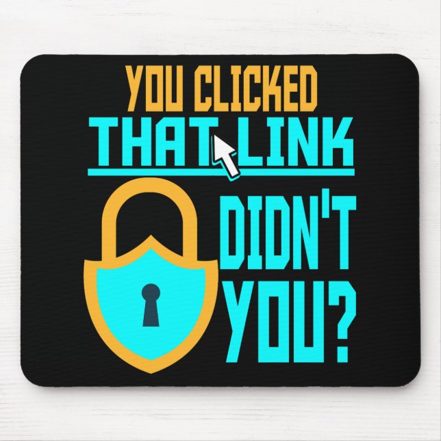 Tapis De Souris Drôle Cyber Sécurité Cadeau Informatique Hacker Te (Devant)