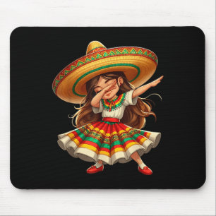 Tapis De Souris Drôle Dabbing Mexicaine Sombrero Cinco De Mayo Gir