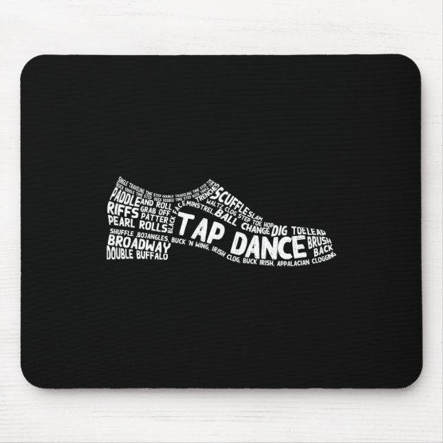 Tapis De Souris Drôle Danser Cadeau Chaussure Danser Mignonne Dans (Devant)