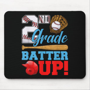 Tapis De Souris Drôle de 2e année Batter Up Baseball Premier Jour 
