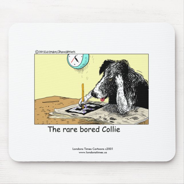 Tapis de souris drôle de Border Collie (Devant)