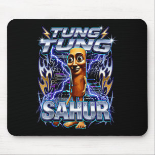 Tapis De Souris Drôle de Brainrot italien Tung Tung Tung Sahur