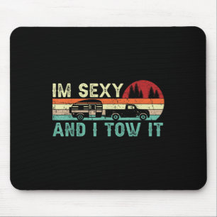 Tapis De Souris Drôle de camping-car RV Je suis Y et je le remorqu