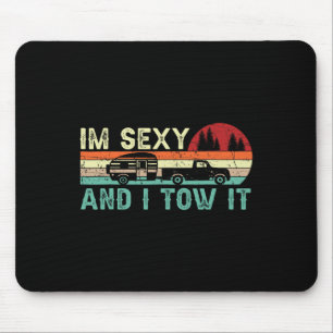 Tapis De Souris Drôle de camping-car RV Je suis Y et je le remorqu