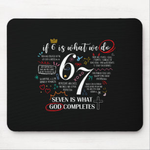 Tapis De Souris Drôle de ce que Dieu complète 6 7 Mème Jésus Chrét