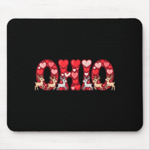 Tapis De Souris Drôle de cerf de l'Ohio fête Midwest O-h-i-o en Sa