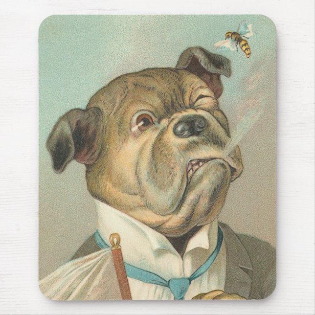 Tapis De Souris Drôle de chien Vintage (Devant)
