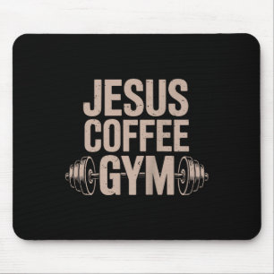 Tapis De Souris Drôle de Christian Workout Jésus Café Gymnase Barr