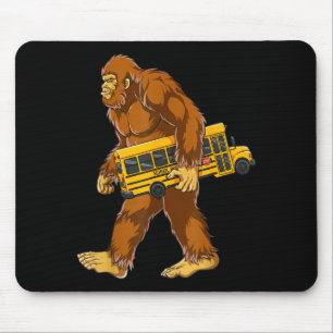 Tapis De Souris Drôle de conducteur de bus Bigfoot Sasquatch Amour