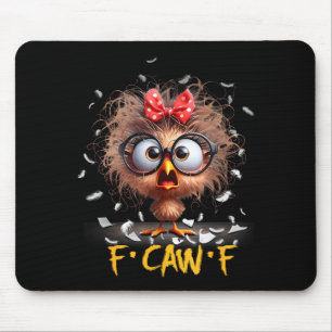 Tapis De Souris Drôle de corbeau noir F-caw-f Fcawf Humour Citatio