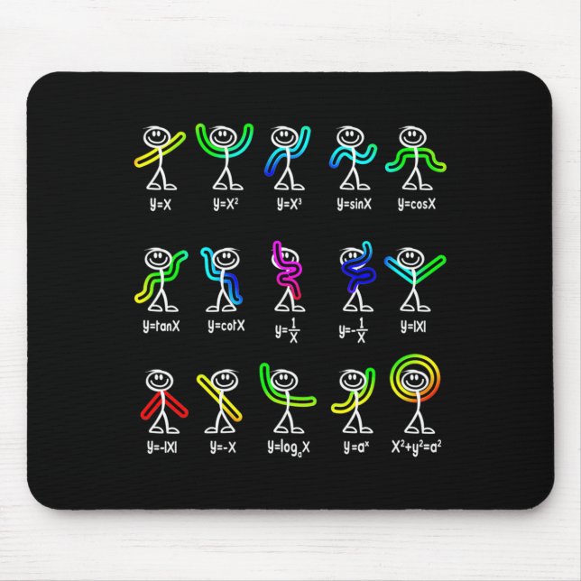 Tapis De Souris Drôle de danse d'algèbre Fonction Prof de maths Ge (Devant)
