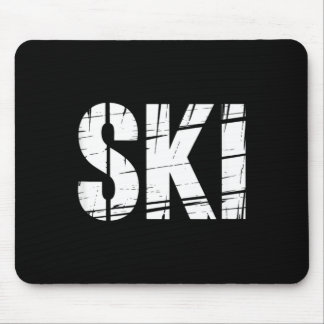Tapis De Souris Drôle de dicton de ski blague extérieure décontrac