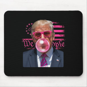 Tapis De Souris Drôle de Donald Trump Bubble Gum Rose Fête de l'In
