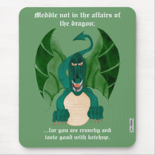 Tapis de souris drôle de dragon