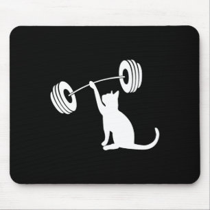 Tapis De Souris Drôle de Fitness Poids Force Gym Chat Lève Pour
