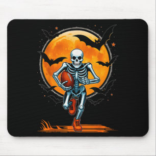 Tapis De Souris Drôle de football américain Skeleton Player Hallow