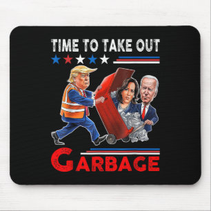 Tapis De Souris Drôle de Garge Pour Trump 2024 - Il Est Temps De S