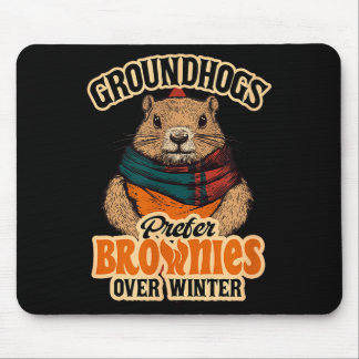 Tapis De Souris Drôle de jour de la marmotte Les marmottes préfère