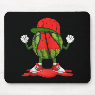 Tapis De Souris Drôle de la pastèque de base-ball de la pastèque D