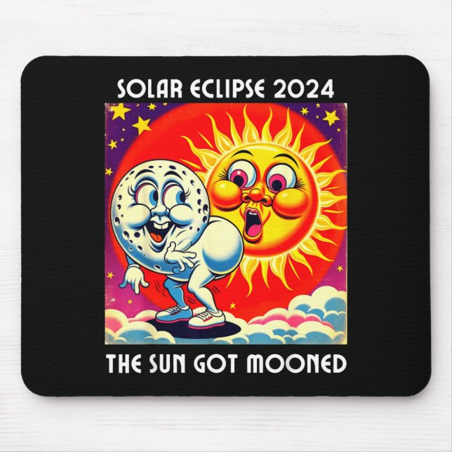 Tapis De Souris Drôle de l'éclipse solaire d'Amérique 4 08 (Devant)