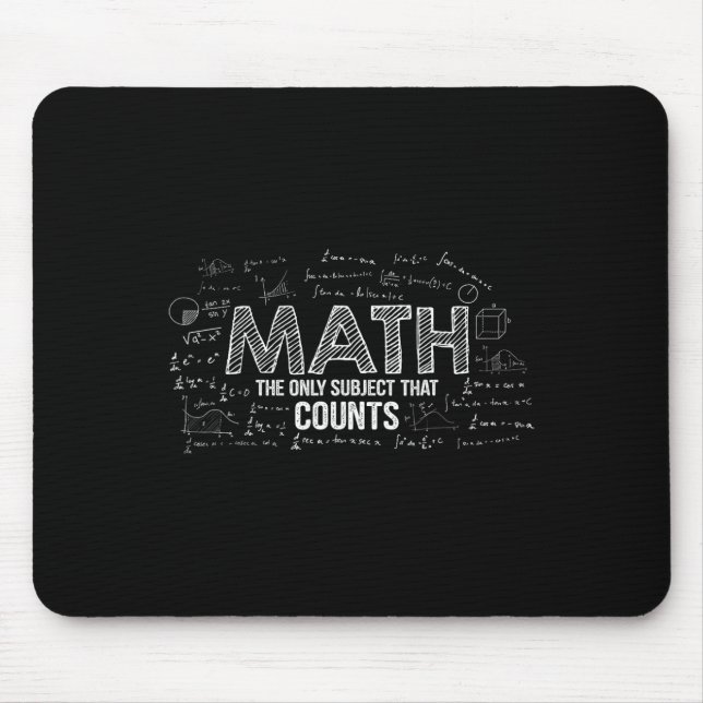 Tapis De Souris Drôle de maths est le seul sujet qui compte les ma (Devant)