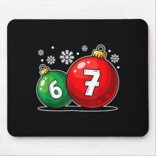 Tapis De Souris Drôle de Noël 67 Six Sept Mème Gen Alpha Argot