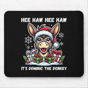 Tapis De Souris Drôle de Noël Ane de Noël Italien Dominic T