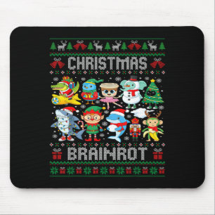 Tapis De Souris Drôle de Noël italien Brain Rot italien Brainrot