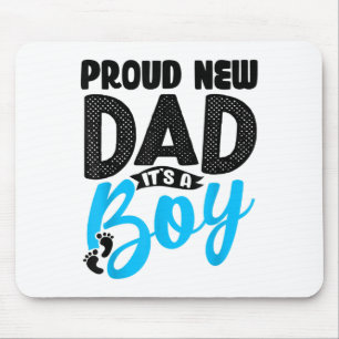 Tapis De Souris Drôle de nouveau papa fier C'est un garçon Cadeau