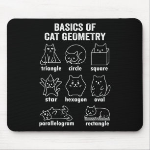 Tapis De Souris Drôle de physique de la géométrie du chat retour à
