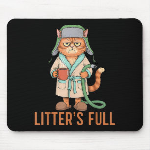 Tapis De Souris Drôle de portée Parodie de chat mignon amateur de