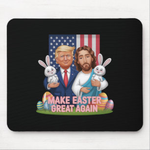 Tapis De Souris Drôle de Trump Faire Pâques Grande Again Lapin Cha