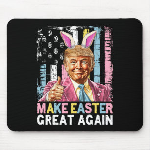 Tapis De Souris Drôle de Trump Faire Pâques Grande Encore Lapin Ch
