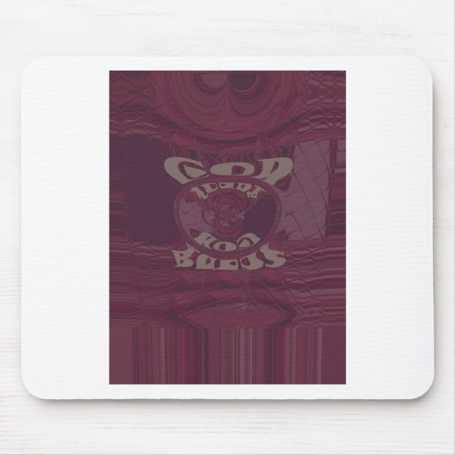 Tapis De Souris Drôle Dieu bénit kenya Hakuna Matata Giraffes wov (Devant)