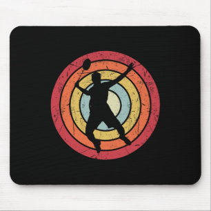 Tapis De Souris Drôle Dminton Navette Retro Vintage Pour Hommes Fe