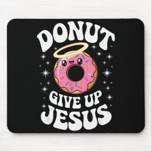 Tapis De Souris Drôle Donut Chrétien Mignon Foi Humour Rétro Jésus