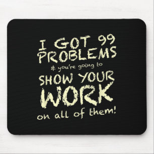 Tapis De Souris Drôle Enseignant Math Dire Citation Phrase Graphiq