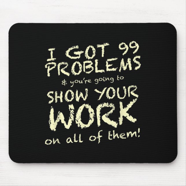 Tapis De Souris Drôle Enseignant Math Dire Citation Phrase Graphiq (Devant)