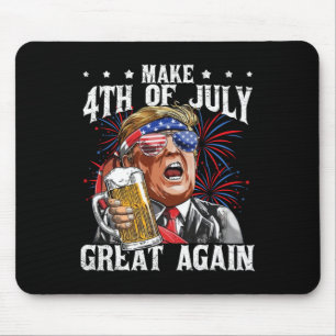 Tapis De Souris Drôle équipe de bière à boire faire 4 juillet gran