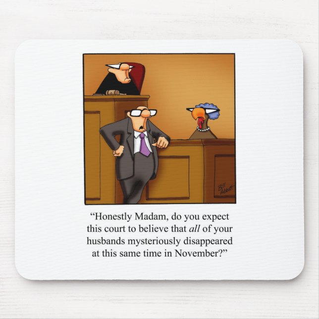 Tapis De Souris Drôle essai en Turquie de Thanksgiving ! (Devant)