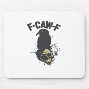 Tapis De Souris Drôle F-Caw-F Corbeau Humour Vintage Créatif Essen