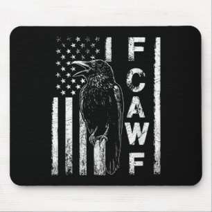 Tapis De Souris Drôle F Caw F Crow Avec Drapeau Usa
