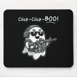 Tapis De Souris Drôle Fantôme tactique Cliquez sur Boo Halloween V