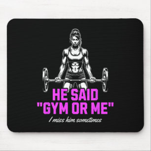 Tapis De Souris Drôle Femme Poids Levant Bodybuilding Saying Graph