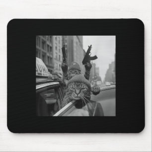 Tapis De Souris Drôle Gangster Chat Thug Mème Street Lover Chats