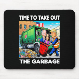 Tapis De Souris Drôle Garbyge Pour Trump 2024 - Il Est Temps De So